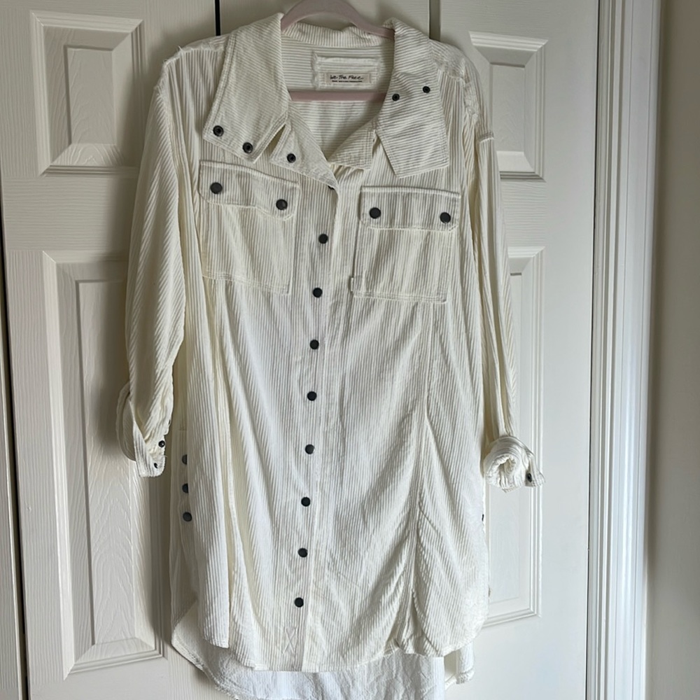 Off white free people dress/coverup! Thin corduroy material. So cute!